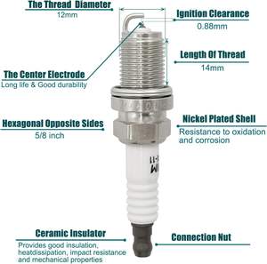 Piezas de coche bujía BKR6EIX11 7092 BKR6EGP 5553 BKR6ES11 6741 para <span class=keywords><strong>Toyota</strong></span> <span class=keywords><strong>Corolla</strong></span> Matrix Celica MR2 Spyder - Product Image 3