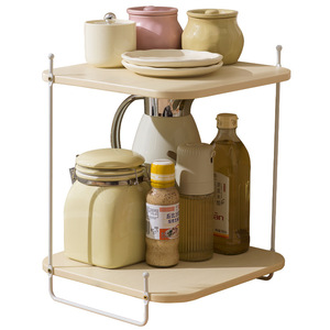 <b>Kitchen</b> Corner Shelf Countertop Spice Rack Triangular Multi Functional <b>Storage</b> Organizer Minimalist Design - Product Image 5