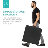 Table pliante en plastique à prix de gros, portable robuste pour l'intérieur et l'extérieur avec poignée de verrouillage pour pique-nique