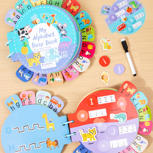 Lettere puzzle educazione precoce per bambini silenziose 26 lettere inglesi che tracciano <span class=keywords><strong>parole</strong></span> cognitive con carta cognitiva libro tranquillo lettera cognizione - Product Image 6