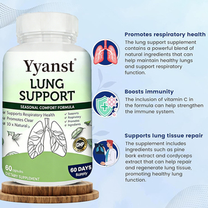 Capsule de soutien respiratoire et de renforcement immunitaire de haute qualité à marque privée, à base d'écorce de pin, de Cordyceps et de vitamine C - Product Image 2