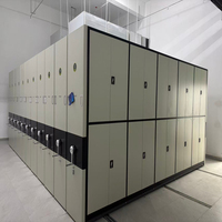 Système de compactage d'archives compact en acier, modulaire, mobile, manuel, à volant, peu encombrant, pour écoles