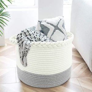 Cuidado del bebé pañal Caddy organizador elegante cuerda de cáñamo <span class=keywords><strong>bolsa</strong></span> de almacenamiento de guardería plegable portátil cesta de almacenamiento de <span class=keywords><strong>ropa</strong></span> <span class=keywords><strong>sucia</strong></span> - Product Image 5