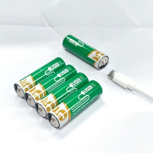 Logo Brand Custom 1000 Cycles 3000mWh USB Type-c Charging 1.5V <strong>AA</strong> <strong>Rechargeable</strong> Lithium Ion <strong>Batteries</strong> for Toy Mouse Smart Device - Product Image 1