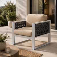 Ensemble de canapés modulaires de luxe pour l'extérieur, résistant aux intempéries, pour jardin et terrasse, avec chaise longue