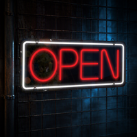 Enseigne néon LED personnalisée en acrylique pour centre de fitness ouvert 24h/24, salon de coiffure, bar, café, devanture de magasin – Couleurs néon