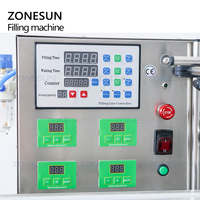 ZONESUN 4 têtes automatique bureau jus cosmétique huile essentielle parfum encre solvant remplissage bouteille liquide Machine de remplissage