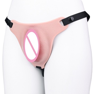 FAAK Wearable Pussy Pants Male Penis Harness Strapon Pussy Realistic Clit Vagina Patch Sex <b>Toys</b> Strapon Pussy <b>for</b> <b>Men</b> - Product Image 5