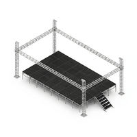 Sistem Panggung Truss Aluminium Alloy Double-Layer Heavy Duty untuk Line Array Speaker, Lampu, dan Rig, Kapasitas Beban 500kg, Portabel