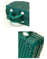 Valise de voyage portable en ABS PC rigide de 14 pouces, fermeture éclair, étui à maquillage tendance, personnalisable