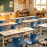 Chaise de bureau individuelle robuste et résistante à l'usure, couleur personnalisable, en promotion, pour les projets d'appel d'offres scolaires mondiales