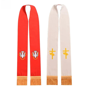 Vente directe usine : Étole de graduation pour prêtre catholique chrétien, étole de superposition pour pasteur et clergé d'église, usage scolaire, 100% polyester - Product Image 5