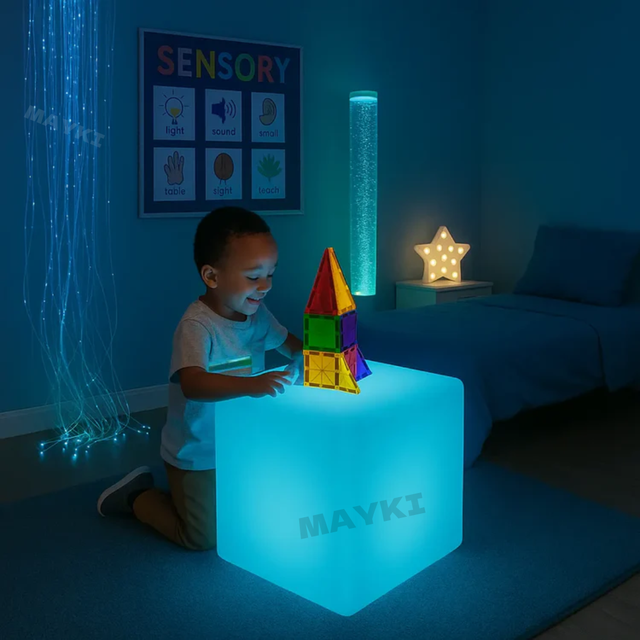 Rechargeable Sensory Mood Light Play Cube Waterproof Colour Changing Sensory Calming Light