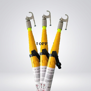 TOPFRP Gancho Universal de Aleación, Aislante Eléctrico, de Fibra de Vidrio, Triangular, Telescópico, Impermeable, con Tapón de Goma, 12 pies - Product Image 5