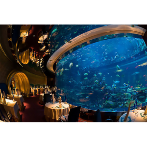 Bien recibido de vidrio doblado Artificial peces de acuario elegante montado en la pared de la decoración tanque <span class=keywords><strong>con</strong></span> la luz # - Product Image 6