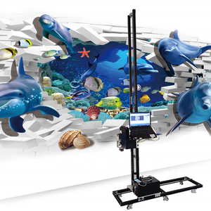 Hot bán 3D hiệu ứng dọc tường nghệ thuật máy in phun giá trực tiếp để tường sơn máy in xách tay tự động - Product Image 1
