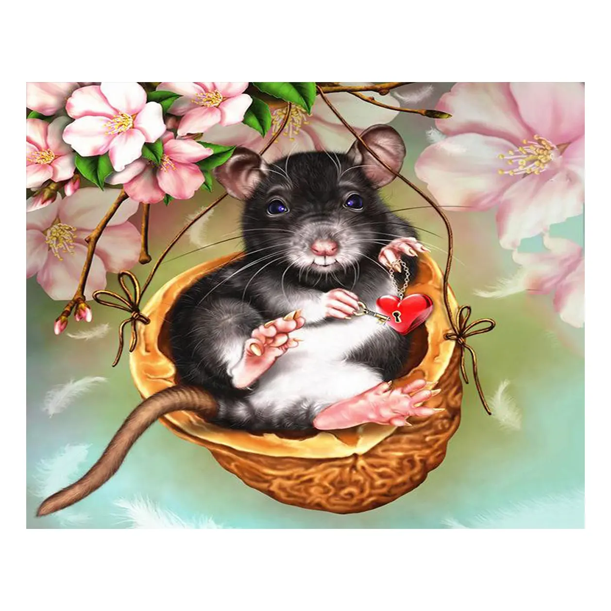 China factory good print the mouse animal diamond painting,multi-specification decoration painting,diy painting
