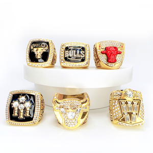 Ensemble <span class=keywords><strong>de</strong></span> bagues 6 pièces en gros, bague <span class=keywords><strong>de</strong></span> championnat classique nostalgique commémorative populaire, prix <span class=keywords><strong>de</strong></span> bague <span class=keywords><strong>de</strong></span> championnat <span class=keywords><strong>de</strong></span> basket-ball personnalisé - Product Image 1
