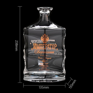 750ml Rỗng chai rượu vang cho Brandy Whisky Tequila <span class=keywords><strong>Vodka</strong></span> biểu tượng tinh thần tùy biến - Product Image 3