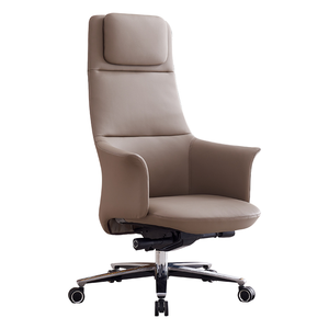 Conjunto de Muebles Modernos a Juego, Silla de <span class=keywords><strong>Oficina</strong></span> Ejecutiva de Cuero con Respaldo Alto, Silla de <span class=keywords><strong>Oficina</strong></span> Giratoria con Reposacabezas Ajustable y Reclinación Manual - Product Image 1