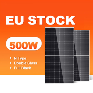 Panel Surya Eu Warehouse Topcon All Black Double Glass Bifacial 610W 620W 630W 640W 650W 500 Watt - Product Image 1