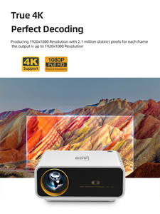 Newest LCD <b>Projector</b> 2050 ANSI Home Theater Cinema VideoProjector Google GTV Karaoke Golf Simulator 8K Short Distance AUN U001 - Product Image 4