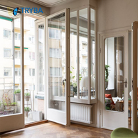 باب نافذة مفصلي من UPVC عالي المتانة ومعتمد من CSA من NAFS مع أجهزة روتّو للاستخدام السكني والتجاري