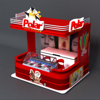 Kiosque de vente au détail multifonctionnel pour centre commercial, stand portable personnalisé pour la vente d'aliments, de boissons et de cadeaux