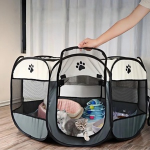 Puertas para mascotas Octagonales Plegables Viaje Camping Cachorros Gato Perro Caseta Casa Valla Tienda Sala de Parto - Product Image 2