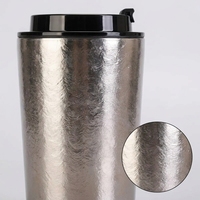 Mug isotherme en titane pur de 380 ml |   Tasse à café en titane à double paroi ultralégère |   Bouteille de voyage portable anti-fuite