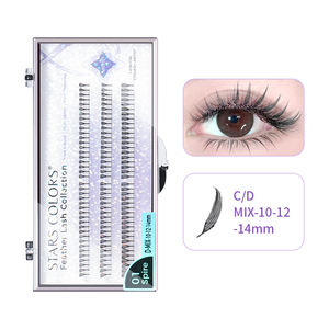 STARSCOLORS - Extensiones de Pestañas Preformadas Estilo <span class=keywords><strong>Manga</strong></span>, Diseño de Espiral, Punta de Torre, para Injerto de Pestañas - Product Image 2