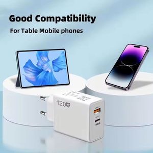 120W USB Charger Fast Charging QC 3.0 67W Fast Charger Type C <b>Adapter</b> Dual Ports USB PD Charger for Mobile Phones - Product Image 5