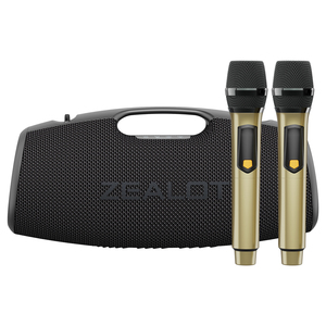 Altavoz ZEALOT S78 con 2 micrófonos, reproductor de Karaoke para cantar para regalo de <span class=keywords><strong>cumpleaños</strong></span>, fiesta, soportes familiares - Product Image 6