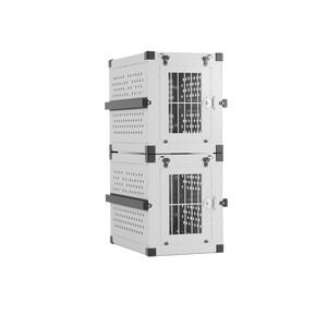 Nouvelle <span class=keywords><strong>cage</strong></span> pour chien en alliage d'aluminium robuste, pour deux grands chiens, pliable, <span class=keywords><strong>cage</strong></span> pour animaux de compagnie, porte à verrouillage sécurisé, utilisation intérieure et extérieure, transport - Product Image 3