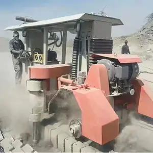 Pedreira bloco material corte máquina pedra rocha serra lâmina concreto corte máquina