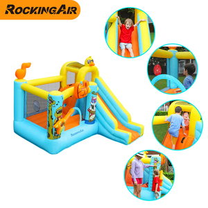 Château gonflable rebondissant avec toboggan et mur d'escalade pour enfants, idéal pour la maison - Vente en gros - Product Image 6