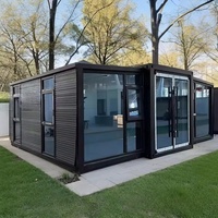 Maison conteneur extensible 20ft 40ft, maison mobile modulaire pliable, structure en acier étanche, bureau, immeuble, appartement