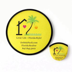 Custom Logo Soft Nylon Foldable Flying Disc Pocket Size <b>Collapsible</b> Flyer with <b>Storage</b> Pouch for Beach Party Events - Product Image 4