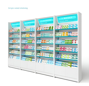 Étagères de présentation pharmaceutiques robustes et écologiques, simples ou double face, réglables, pour pharmacies, faciles à assembler - Product Image 3