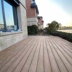 WPC Decking Board Revêtement de <span class=keywords><strong>sol</strong></span> antidérapant avec évacuation d'eau Revêtement de <span class=keywords><strong>sol</strong></span> <span class=keywords><strong>pour</strong></span> allées extérieures Backyard Garden DIY Exterior Decks - Product Image 5