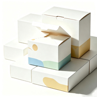 Maßgefertigte Größe Schlichtes Design Kosmetik-Verpackungsboxen Wattepads-Verpackung