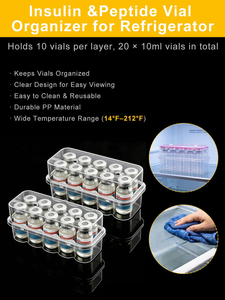 Boîte de rangement en verre transparent de 3 ml, 5 ml, 7 ml, 10 ml, 20 ml avec flacon en plastique et impression givrée/sérigraphie pour l'emballage de vaccins et de peptides - Product Image 4