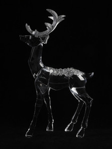 Figura Decorativa Navideña <span class=keywords><strong>de</strong></span> Reno Transparente <span class=keywords><strong>de</strong></span> Acrílico <span class=keywords><strong>de</strong></span> Alta Calidad, Miniatura <span class=keywords><strong>de</strong></span> Ciervo Navideño - Product Image 4