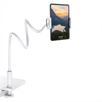 Support de tablette réglable Lamicall LS07 en métal avec bras flexible pour lit, sans affaissement, support paresseux à pince pour diffusion en direct