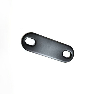 Two-Hole Oval Iron <b>Sheet</b> Bracket 116mm Matte <b>Black</b> Sturdy Monitor Wall Mount Fixed Mounting Plate - Product Image 2