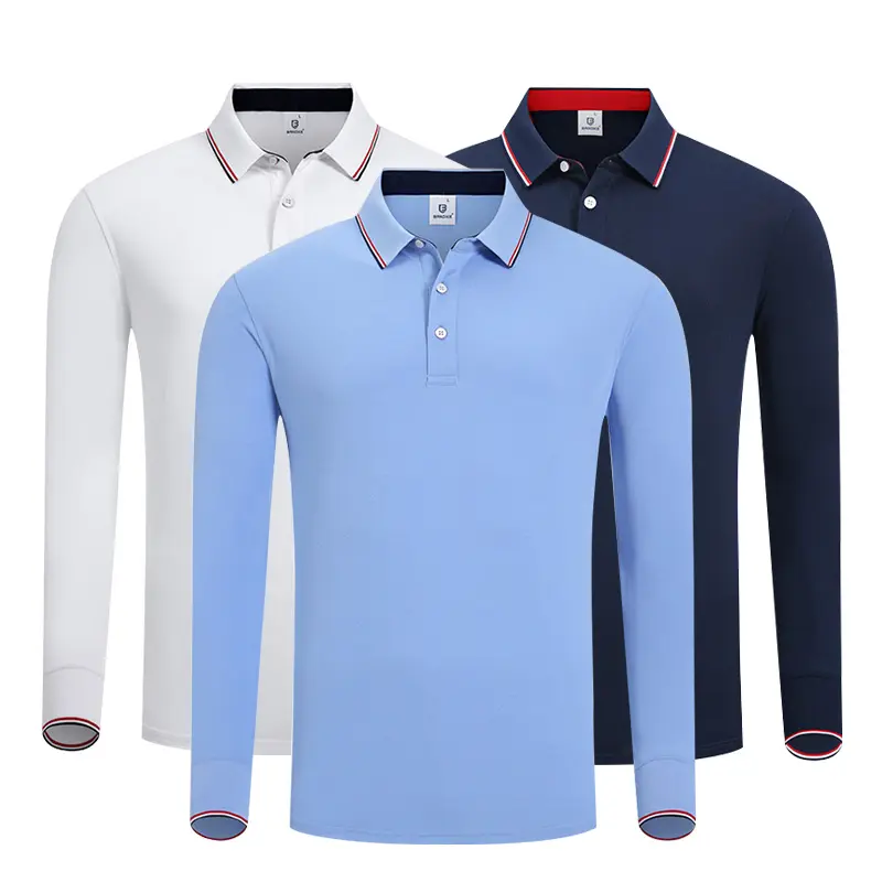 Fashion Soft Cotton Customized Women's Long Sleeves Golf Polo Style Shirts