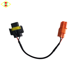 <span class=keywords><strong>สาย</strong></span>อะแดปเตอร์เชื่อมต่อ H11 ตัวเมีย เป็น 2P ตัวผู้ สีส้ม พร้อมปลอกตาข่าย PET ระดับการป้องกันน้ำและฝุ่น IP68 รองรับแรงดัน<span class=keywords><strong>ไฟ</strong></span>ฟ้า 12V 2A สำหรับงานไฟฟ้าในรถยนต์และแผงวงจรพิมพ์ - Product Image 1