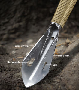 Paleta de mano multifunción portátil de acero inoxidable DIY, pala de supervivencia para excavación de vegetales salvajes al aire libre para jardinería - Product Image 4