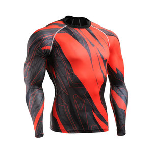 Men's Rash Guard-Polyester/Nylon <b>Long</b> <b>Sleeve</b> Sportswear with Customized Color & Logo - Product Image 3