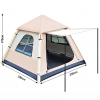 Tente de camping gonflable entièrement automatique à double couche, tente à gonflage instantané pour le camping en plein air, la randonnée et l'abri extérieur